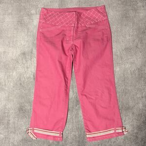 Y2k Bebe Pink Tie Crop Pants